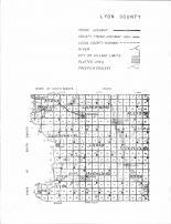 Lyon County Map, Lyon County 1953 Published by Thomas O. Nelson Co